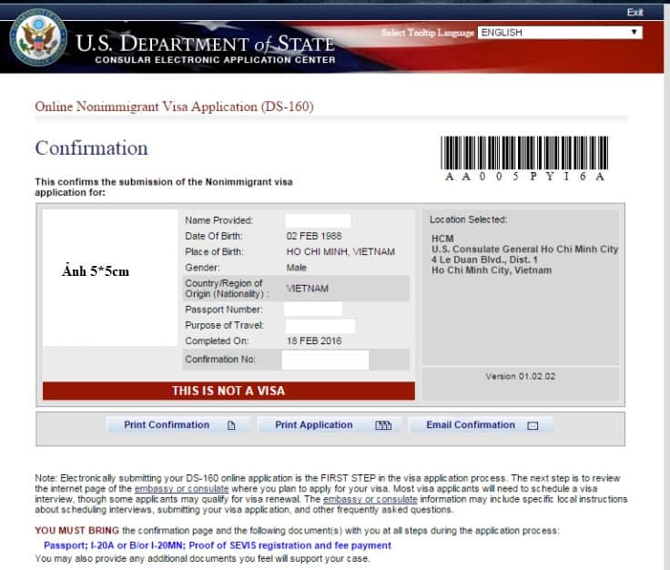 visa du hoc mỹ