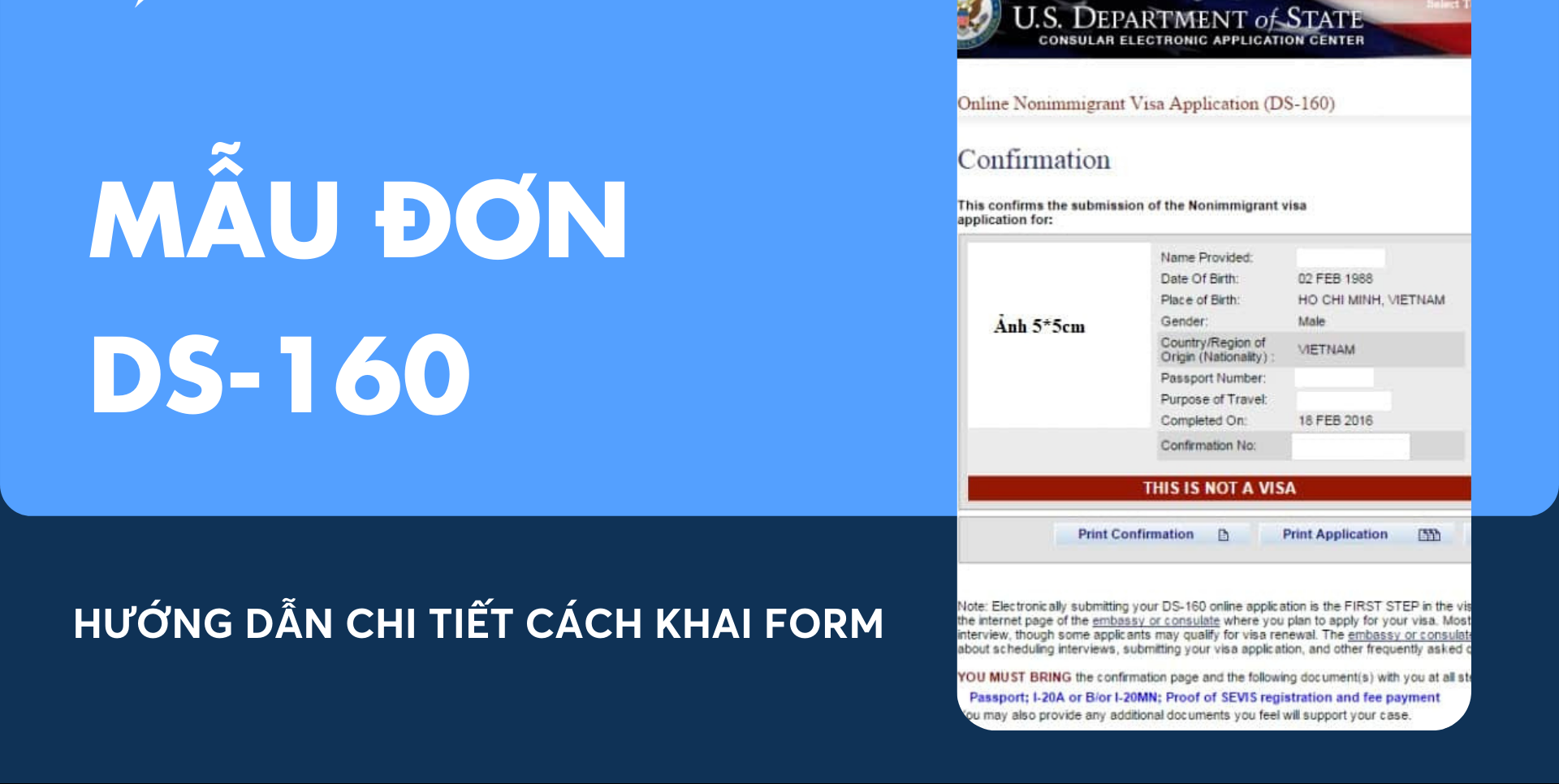 cách điền form DS-160 visa du học Mỹ